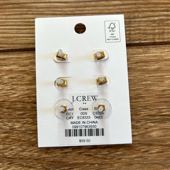 NWT J. Crew Hanukkah Stud Earrings set-of-three - Picture 11 of 16